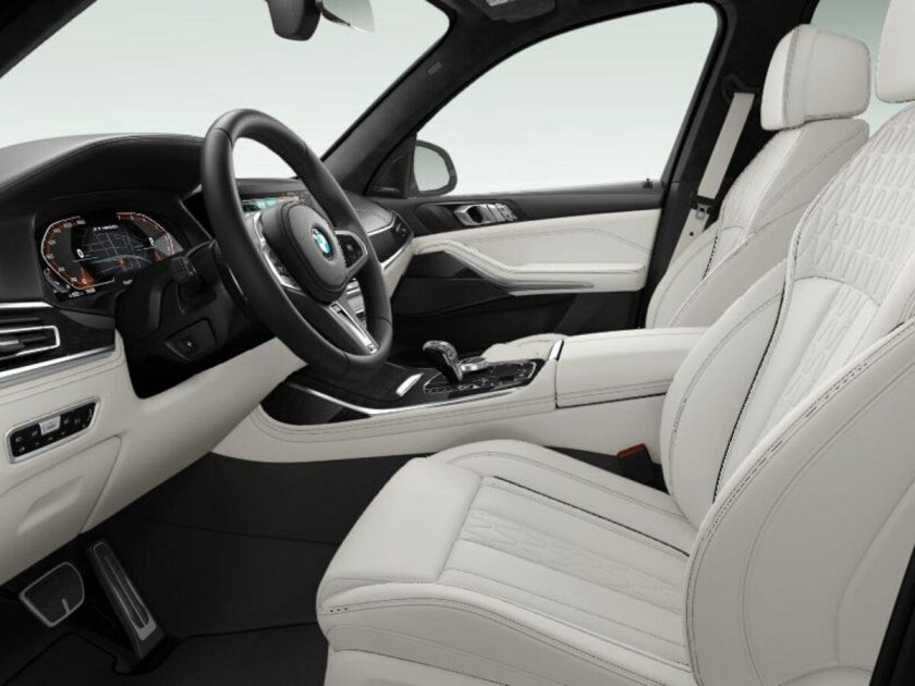 BMW x5 белый салон