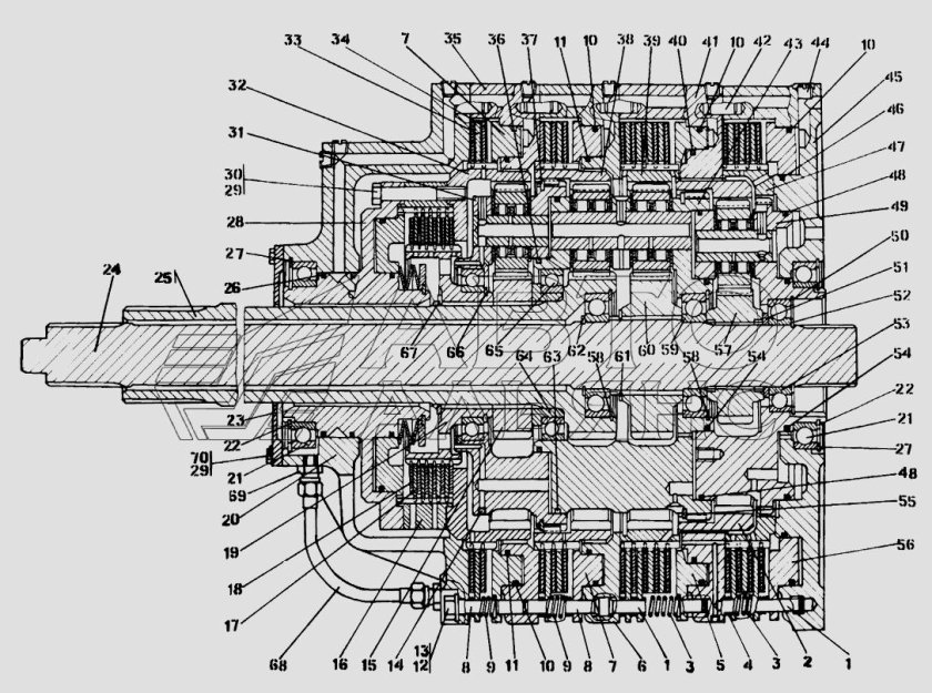 Коробка передач планетарная 2501-12-20сп т-25