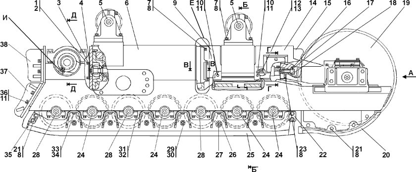 Схема трансмиссии ЧЕТРА Т-35