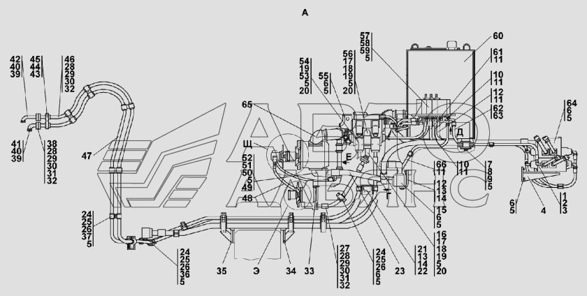 Схема гидросистемы трактора т-25