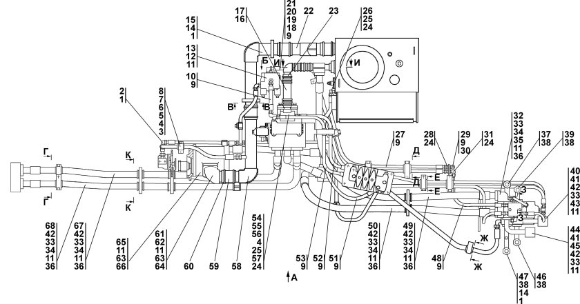 Схема трансмиссии ЧЕТРА Т-35
