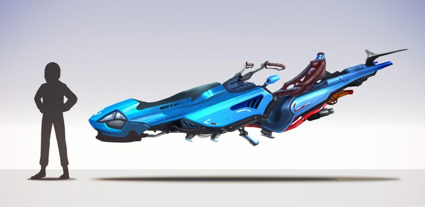 Cyberpunk летающий мотоцикл