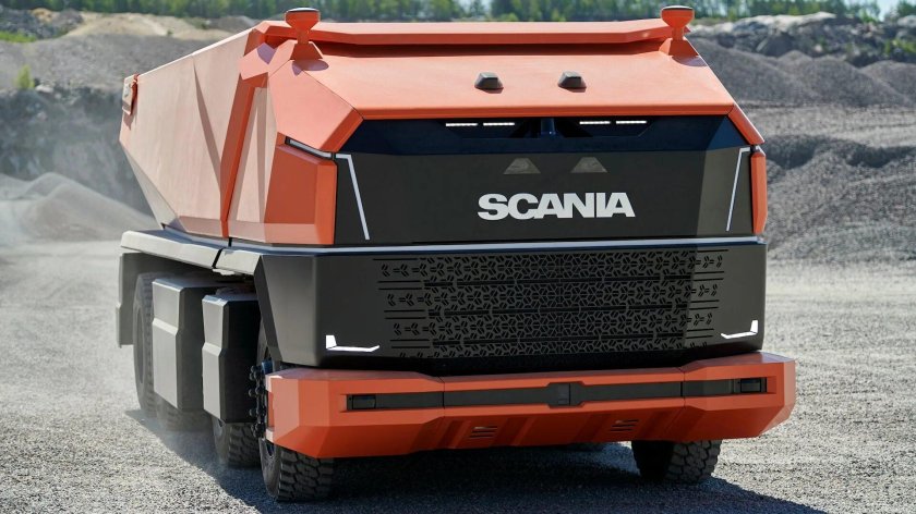 Беспилотный самосвал Скания