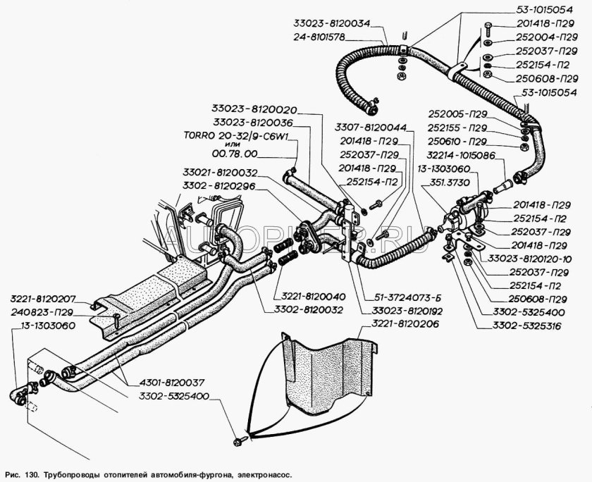 Схема система Охлождение ГАЗ 2217