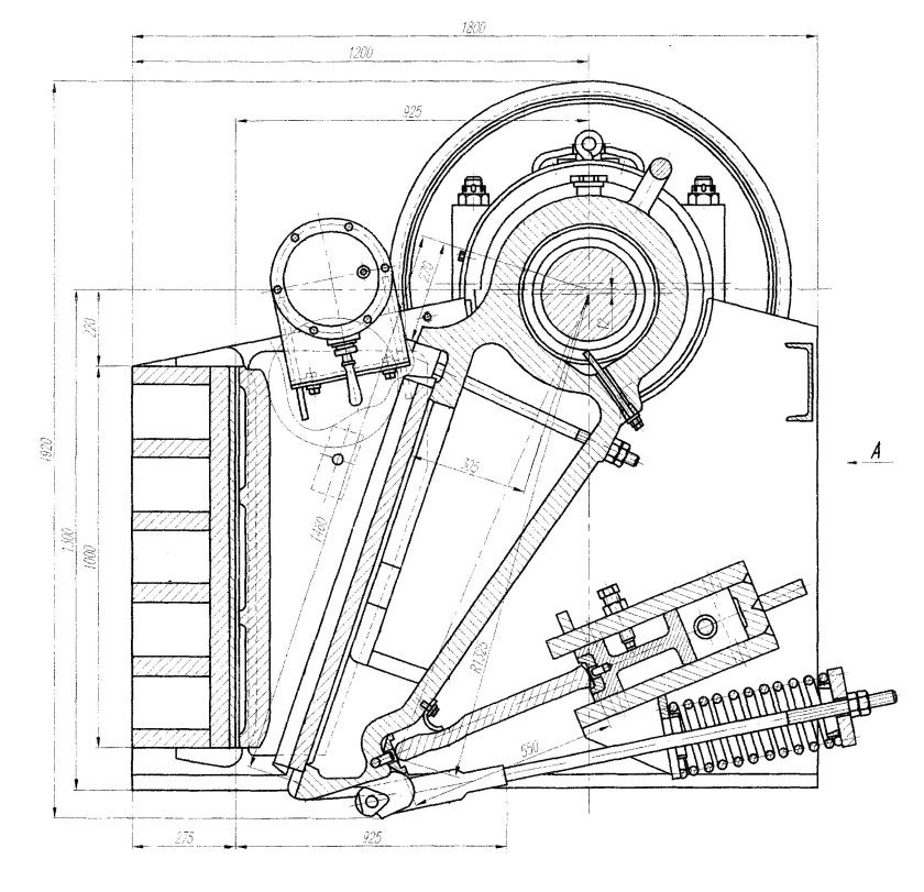 Щековая дробилка со сложным движением щеки