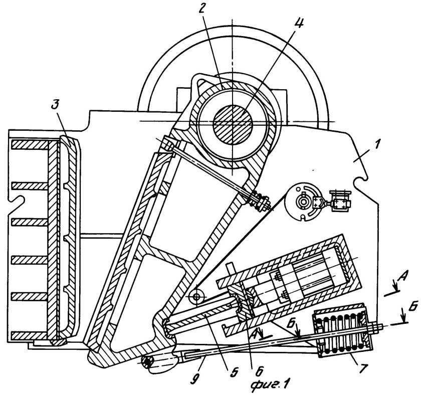 Щековая дробилка 2101500 чертеж боковых шпилек