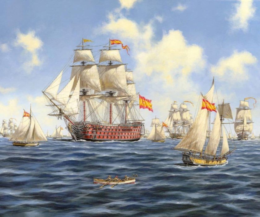 Испанский корабль Сантисима Тринидад