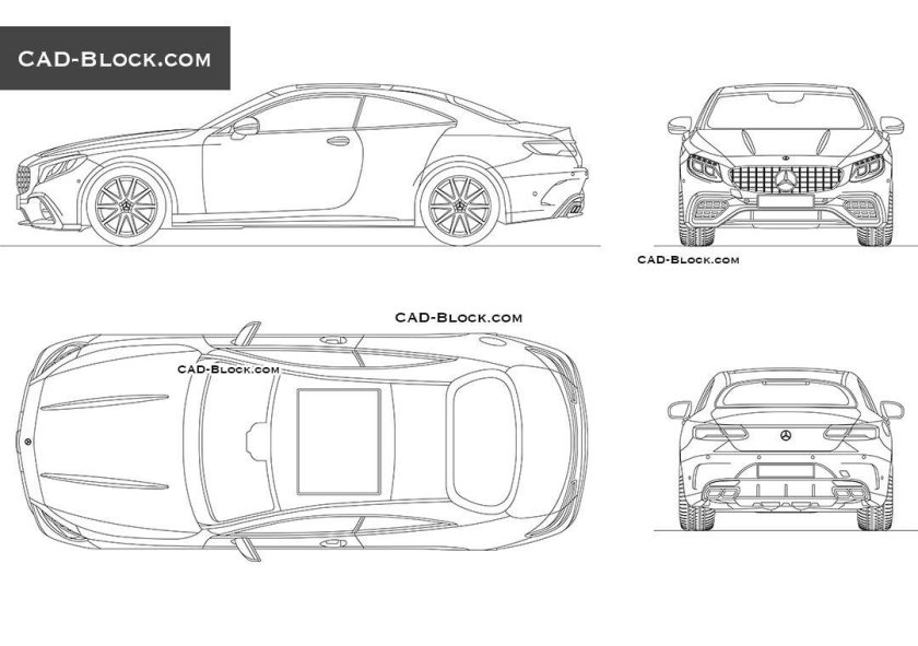 Чертеж Мерседес АМГ ГТ
