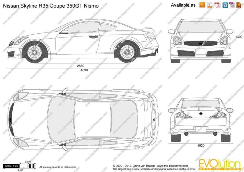 Nissan GTR r35 Blueprint