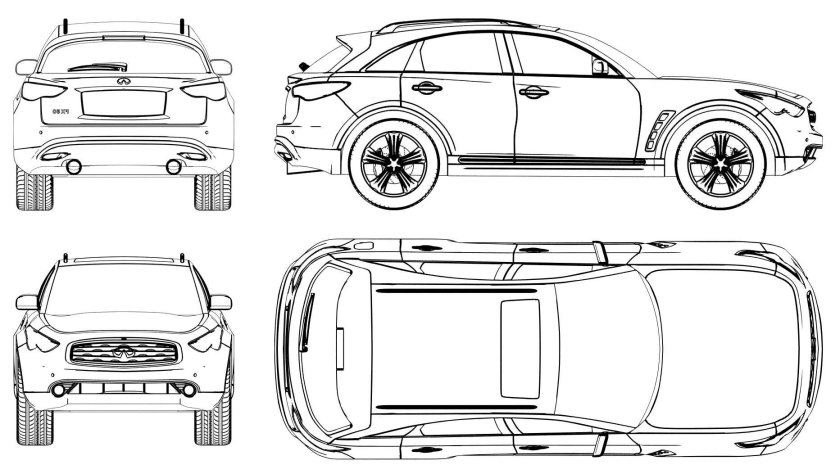 Инфинити fx50 габариты