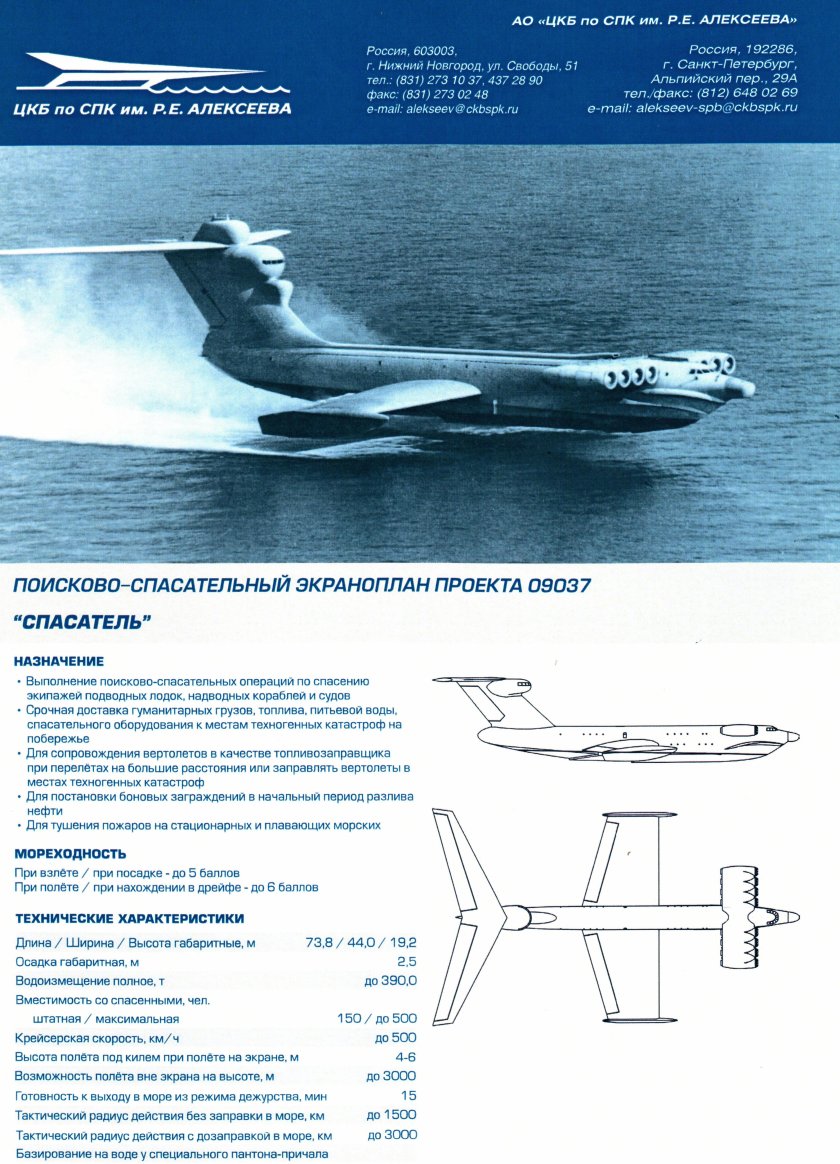 Экраноплан Орленок чертежи