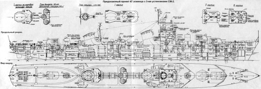 Эсминец проекта 57 бис схема чертеж
