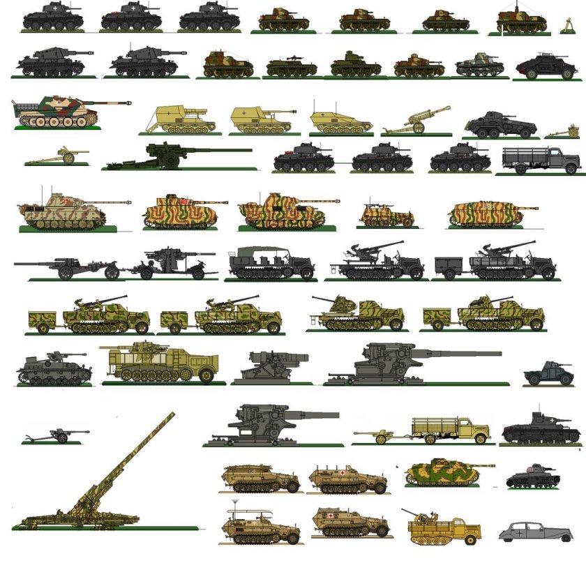 Танки Германии второй мировой сбоку