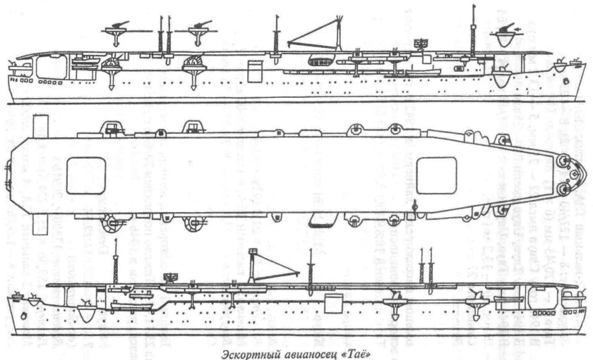 Эскортный авианосец Боуг чертеж