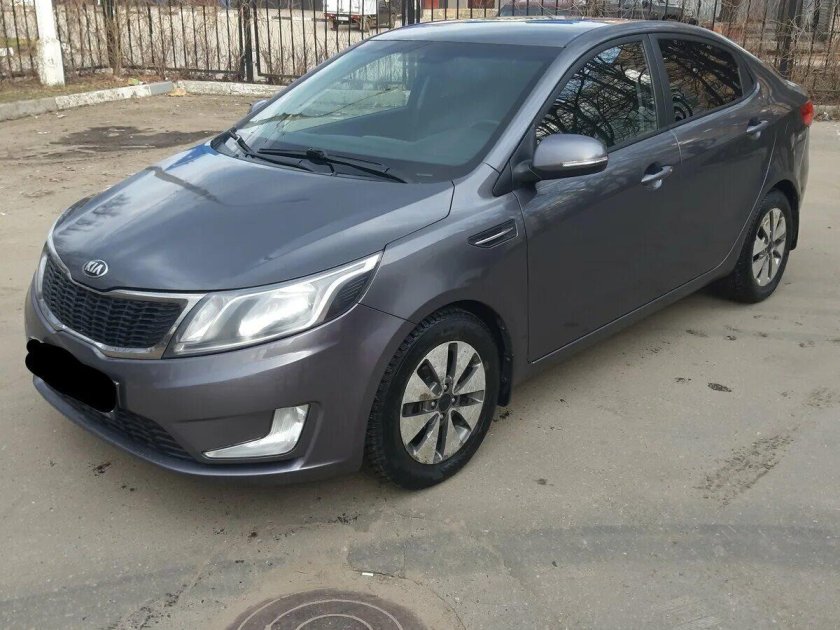 Kia Rio 2014 серая