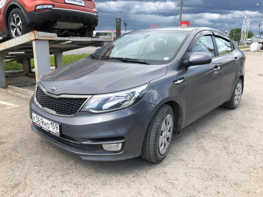 Киа Рио серая