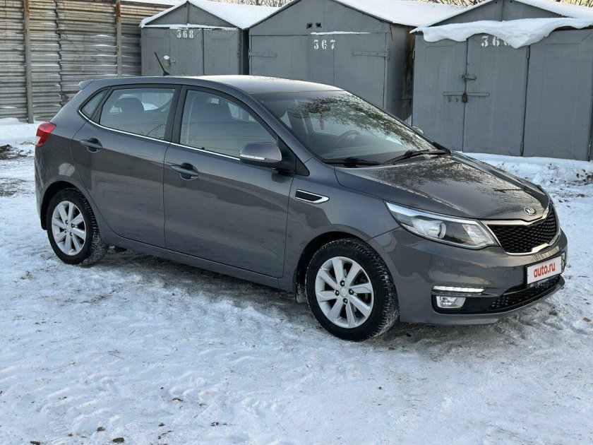 Kia rio 2016 хэтчбек серый