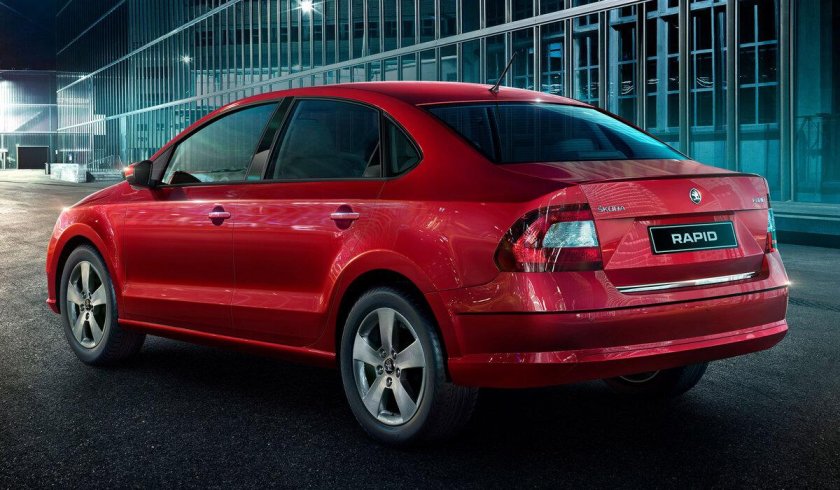 Красные Skoda Rapid 2