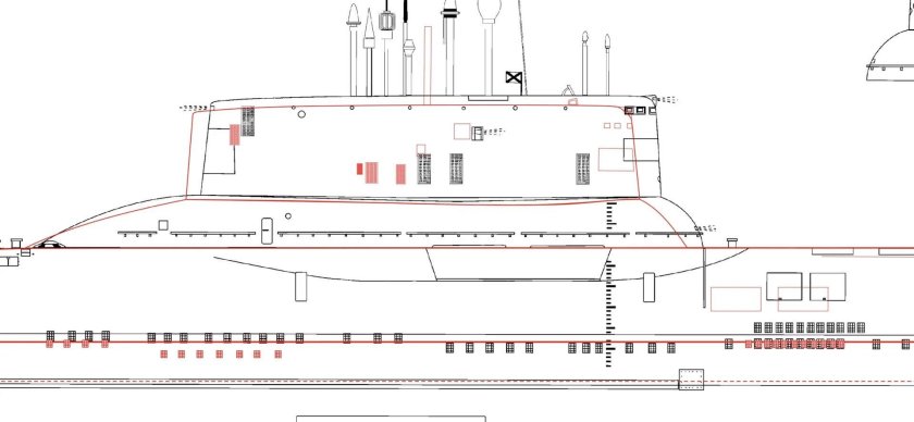 Подводные лодки проекта 941 акула схема