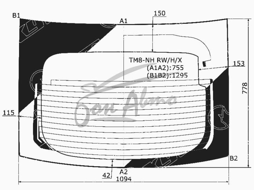 Стекла заднее на крышку багажника Хонда Инсайт