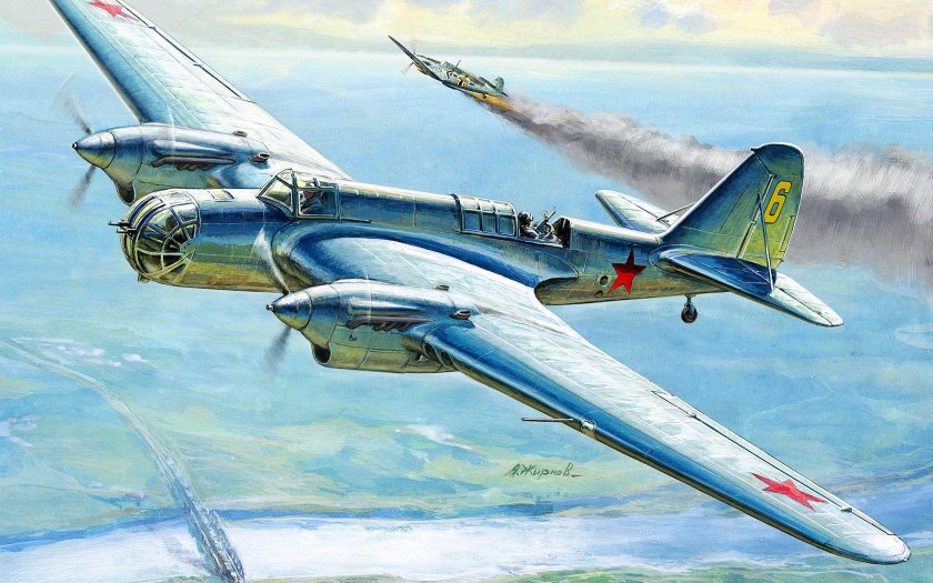 Советский скоростной фронтовой бомбардировщик сб-2