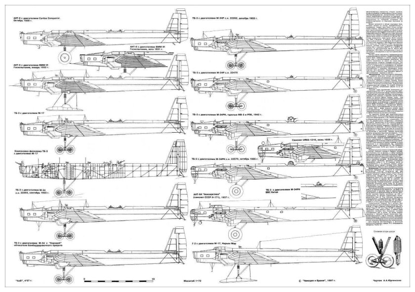 Самолет ТБ-3 чертежи