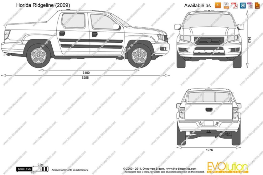 Honda Ridgeline размер грузового отсека