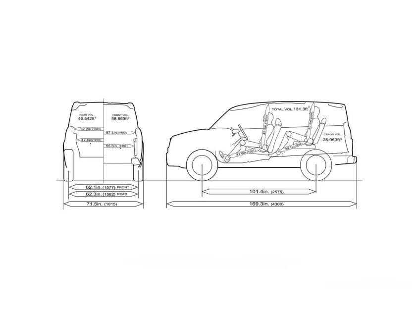 Honda element габариты салона