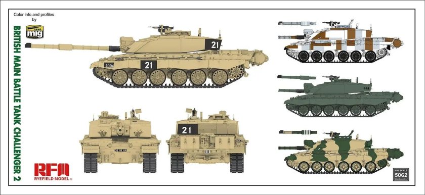 RM-5062 Rye field model 1/35 танк British Challenger 2