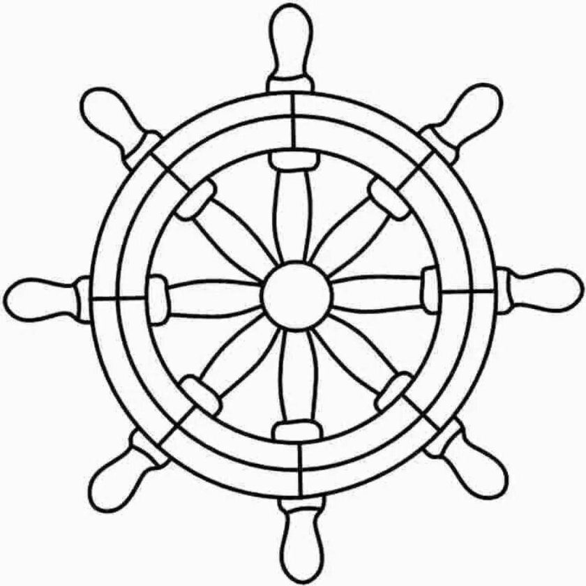 Раскраска руль корабля