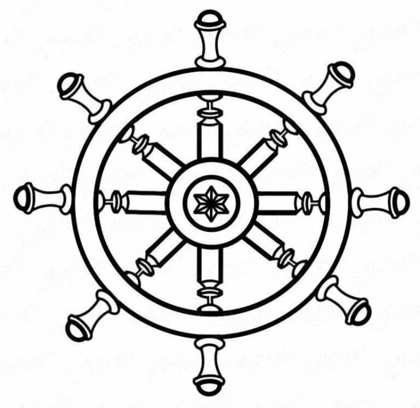 Штурвал рисунок