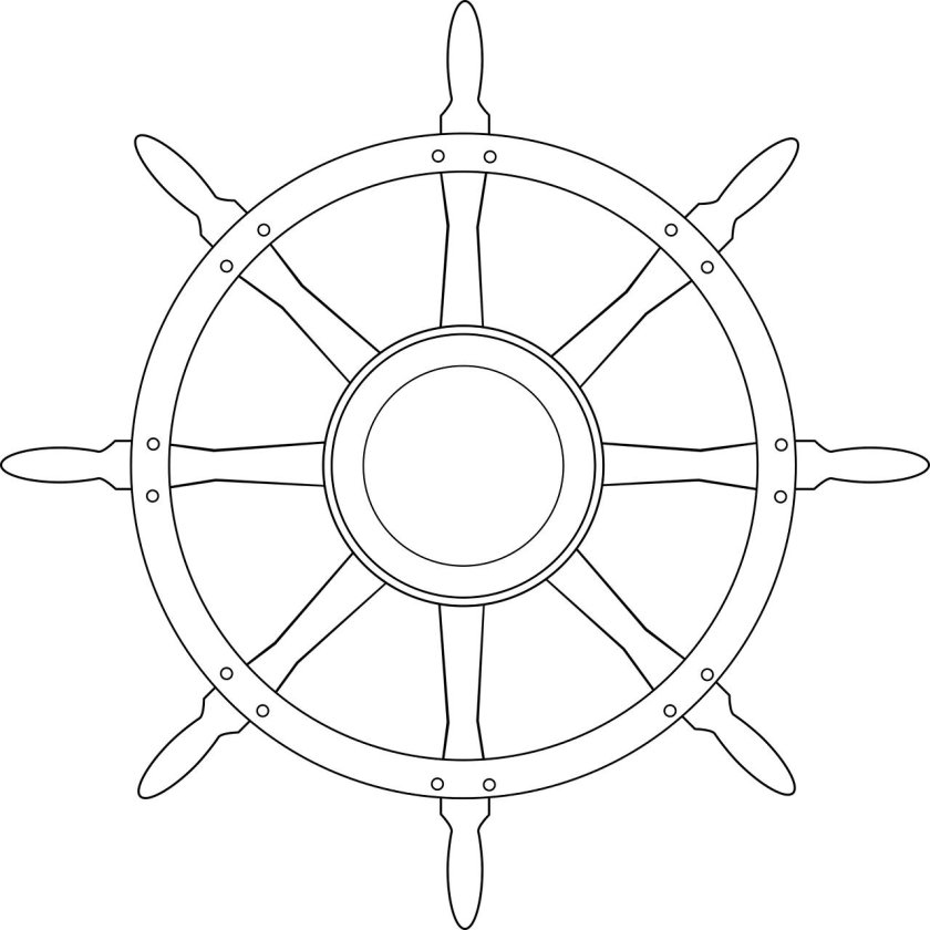 Штурвал корабля вектор
