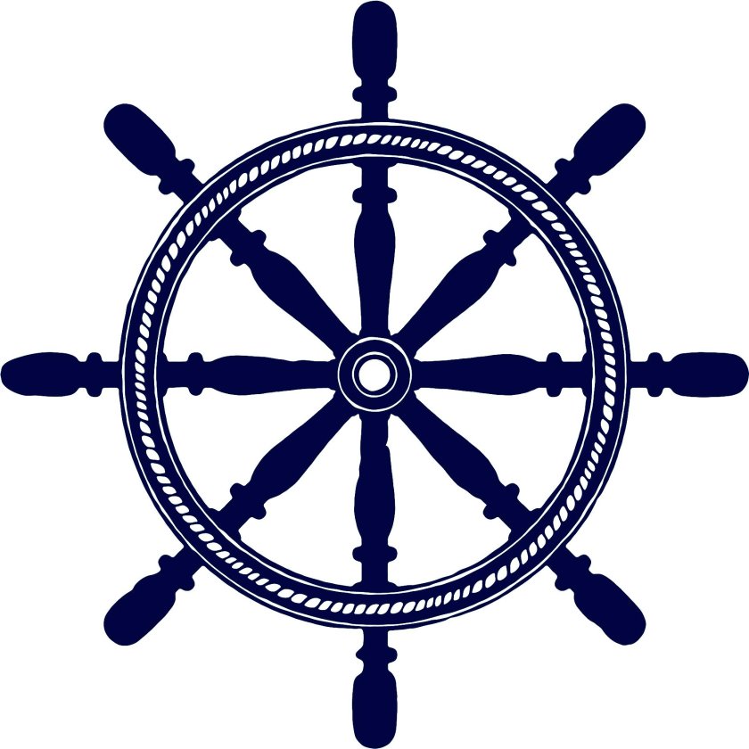 Штурвал корабля вектор