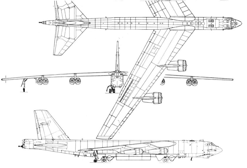 Boeing b-52 Stratofortress чертеж