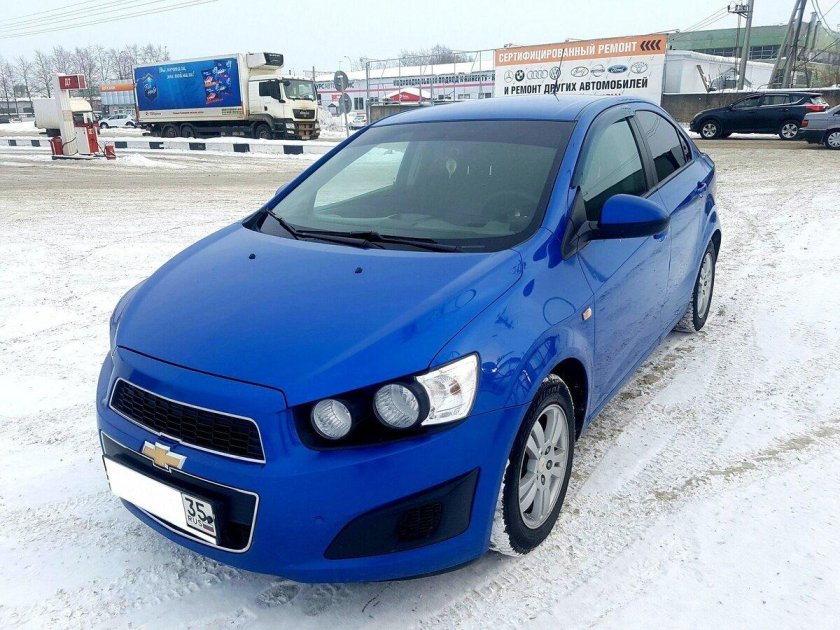 Шевроле Авео седан синий 2013