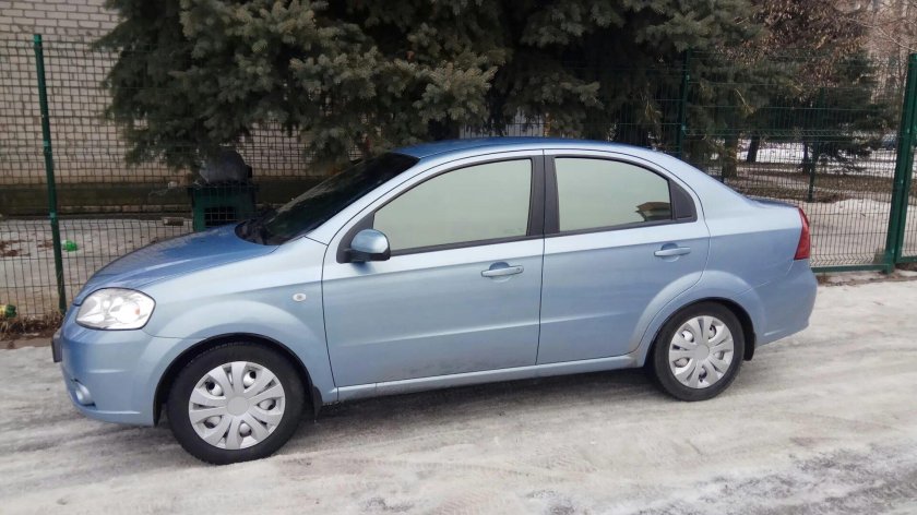 Шевроле Авео т250 голубой