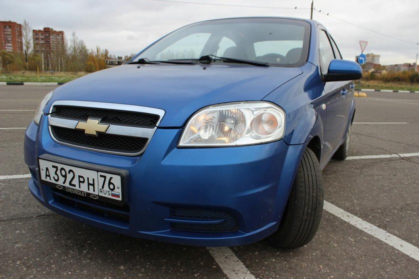 Шевроле Авео т250 синяя