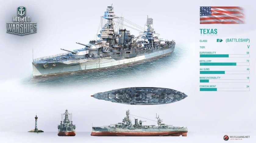 Корабль Миссури в World of Warships