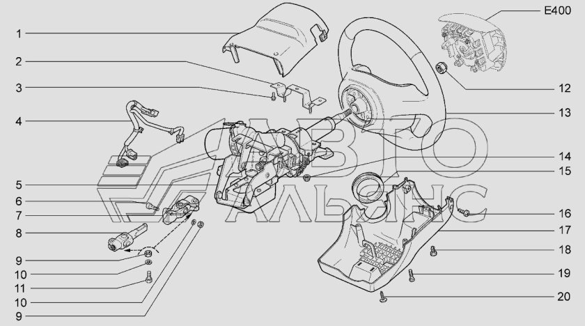 Рулевое управление ВАЗ 2190 (Lada Granta)
