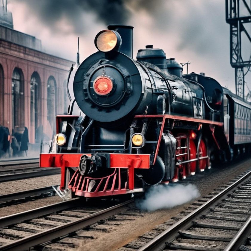 Красивый паровоз