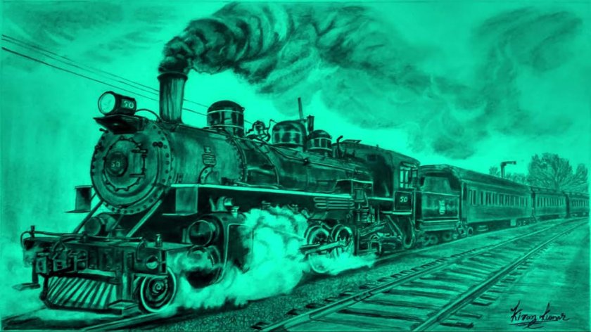 Паровоз иллюстрация