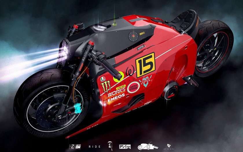 Кастом мотоцикл Cyberpunk