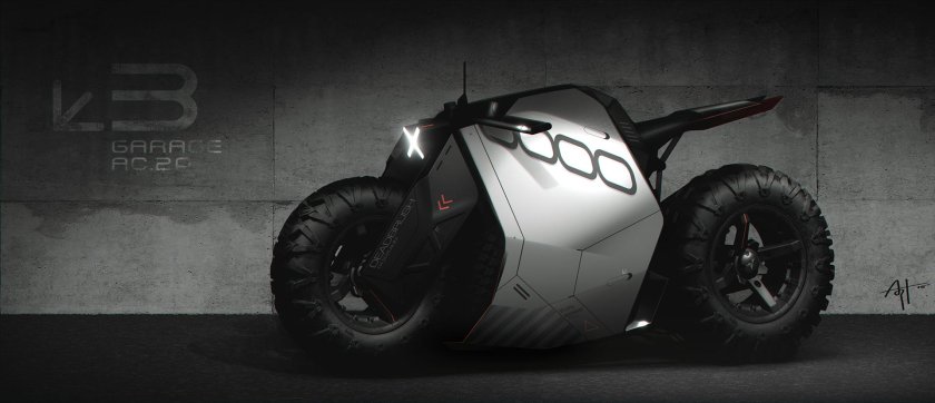 Электробайк киберпанк