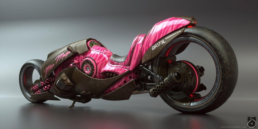 Мотоцикл scifi концепт Art