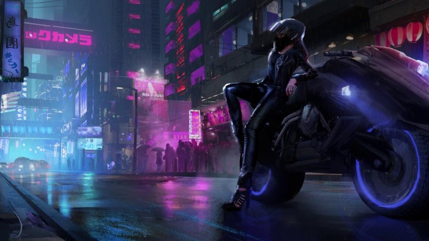 Мотоциклы Cyberpunk 2077 неон