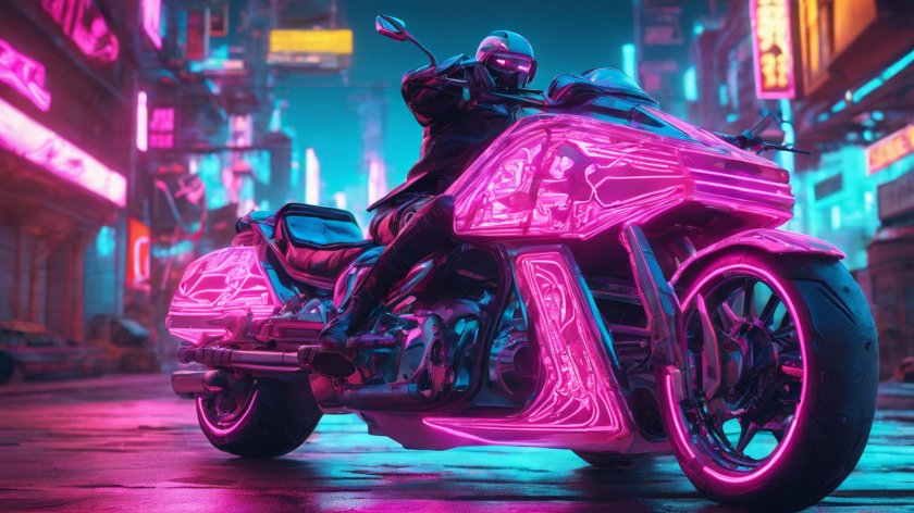Мотоцикл киберпанк