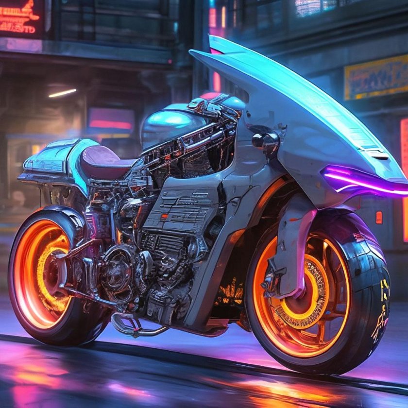 Киберпанк мотоцикл