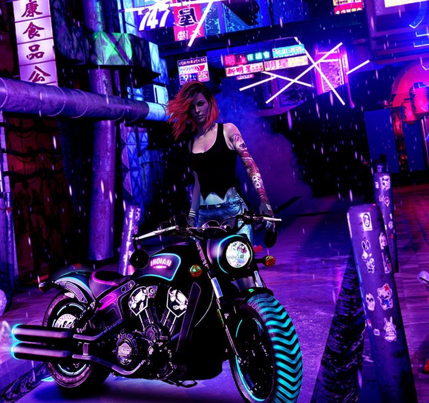 Cyberpunk байк