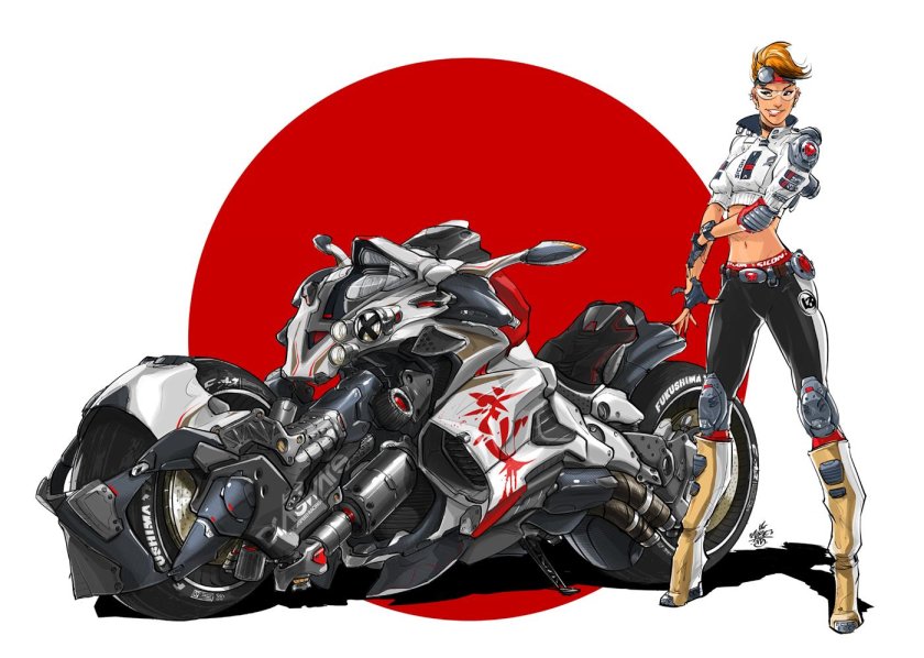 Мотоцикл Акира Cyberpunk