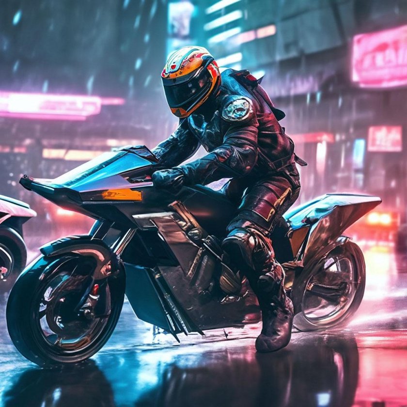 Футуристичный мотоцикл